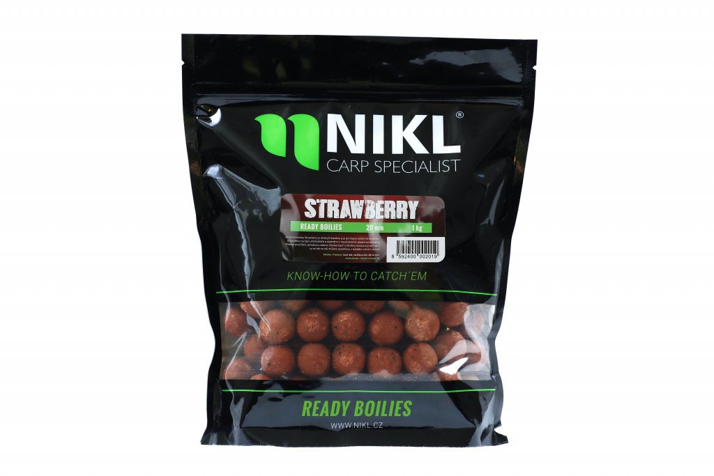 Nikel Ready boilie Strawberry 1 kg 18 mm