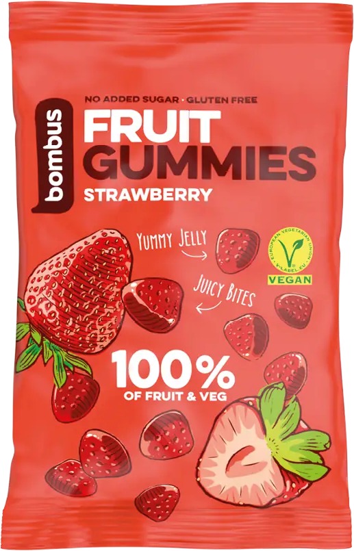 Bombus Fruit Energy Strawberry gummies 6× 35 g