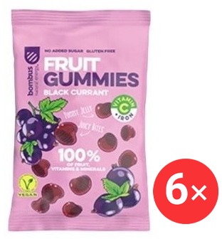 Bombus Fruit Energy Black Currant gummies 6× 35 g