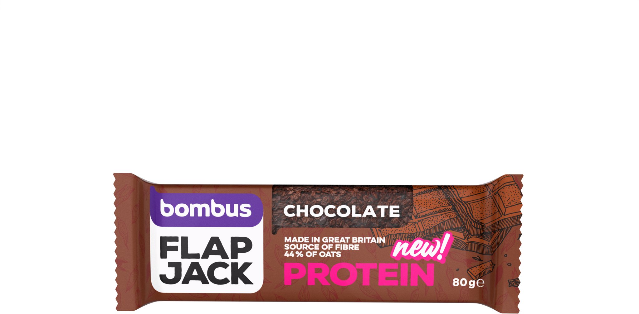 Bombus Flapjack Protein 80 g, Chocolate