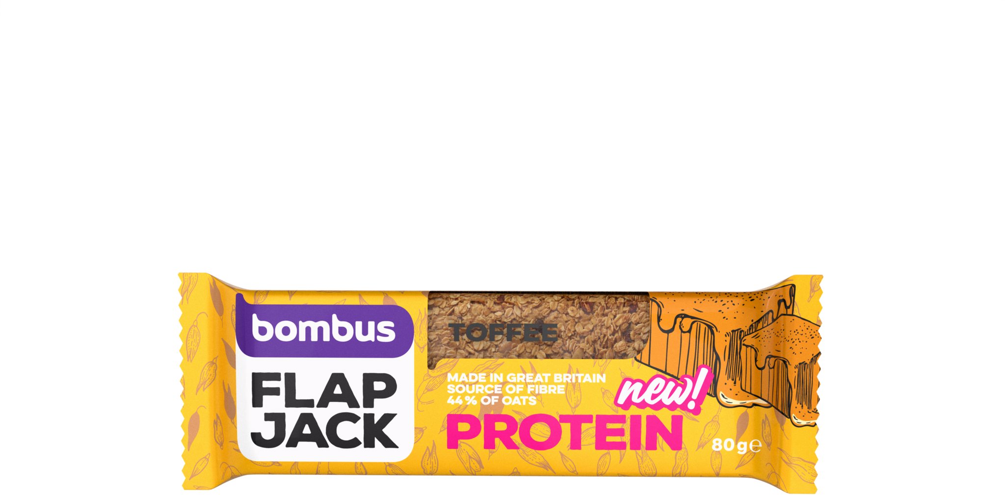 Bombus Flapjack Protein 80 g, Toffee
