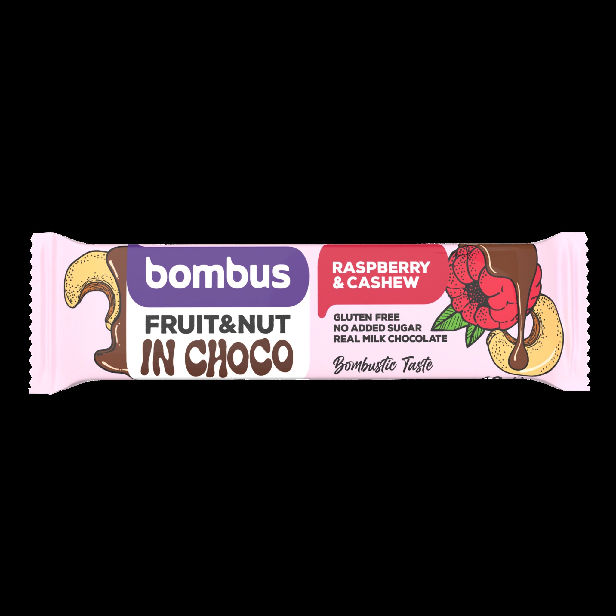 Bombus Fruit & Nut bar Raspberry & Cashew 40 g