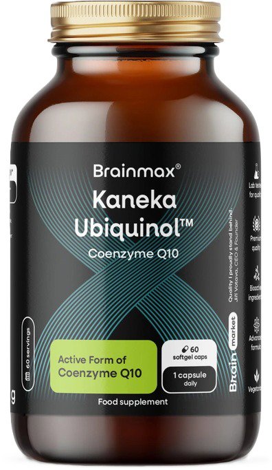 BrainMax Koenzým Q10, Ubichinol, Kaneka™, 100 mg, 60 softgélových kapsúl