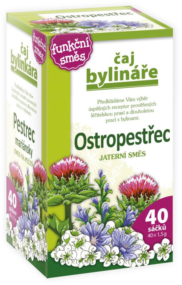 Čaj bylinára Pestrec pečeňová zmes 40× 1,5 g