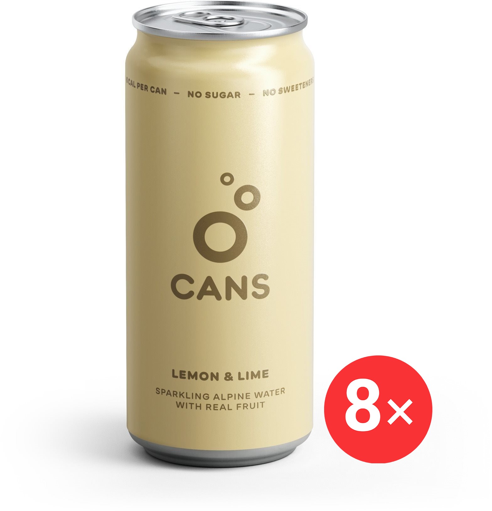CANS s příchutí citronu a limetky, 8 x 330 ml