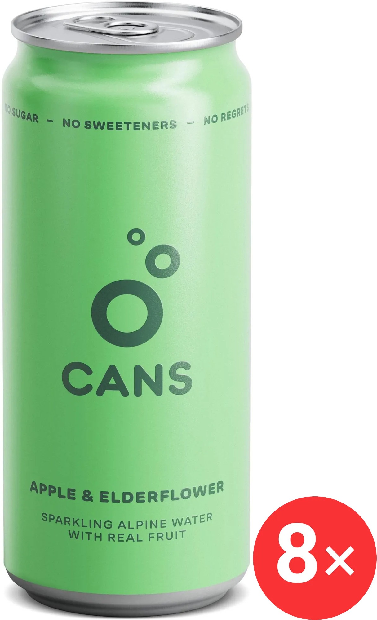 CANS s příchutí jablka a bezinky, 8 x 330 ml