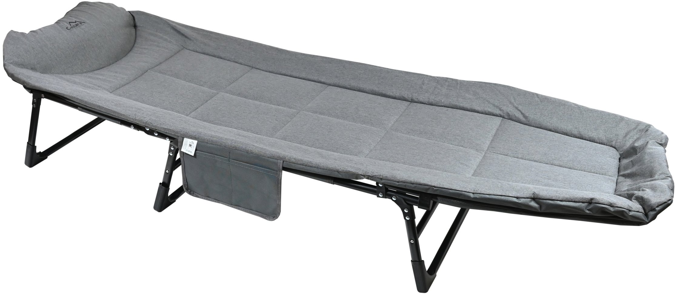 Cattara Ležadlo kempingové skladacie Sofa sivé polohovacie