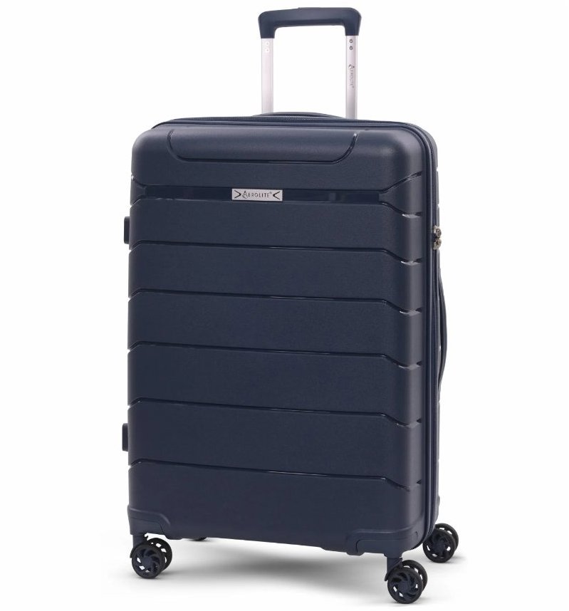 AEROLITE Plastový kufor T-155 M, tmavomodrý