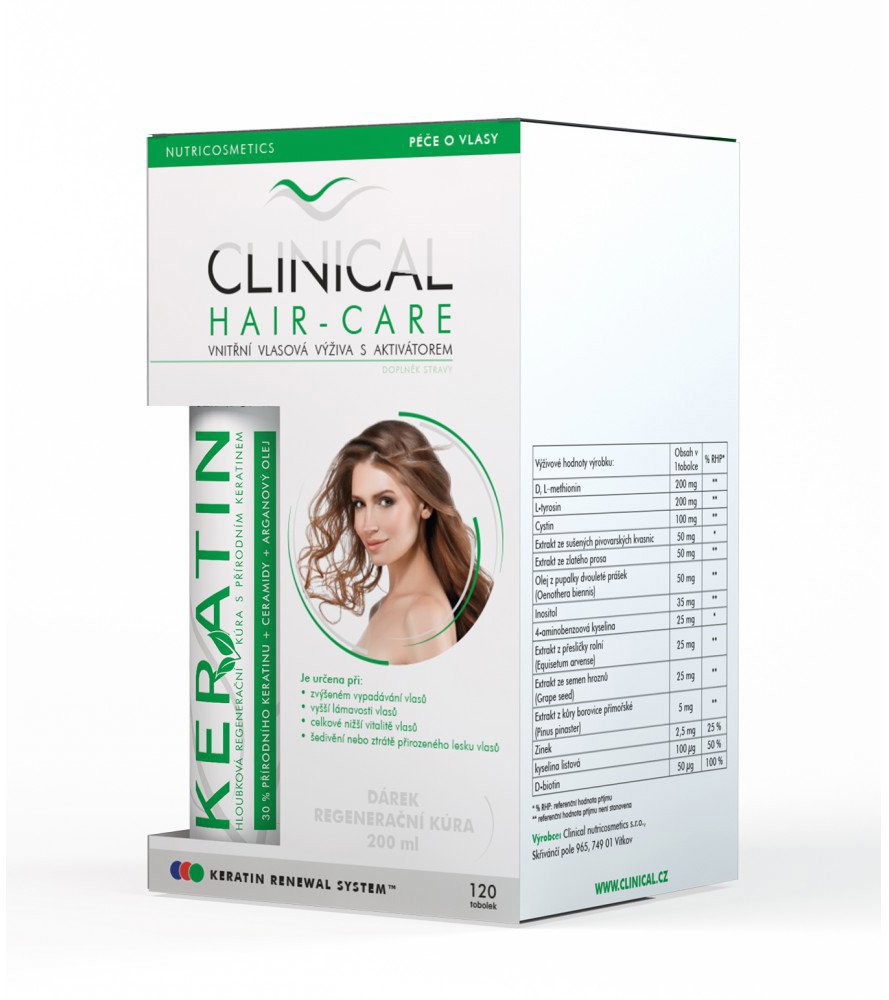 Clinical Hair-Care 120 kapsúl + darček Regeneračná kúra 100 ml