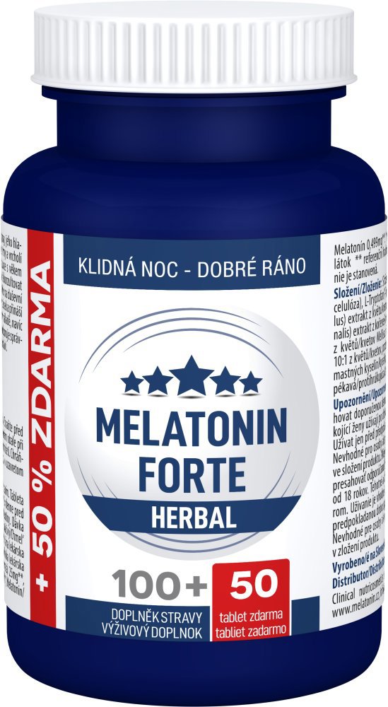 Clinical Melatonín Forte Herbal 100 + 50 tabliet