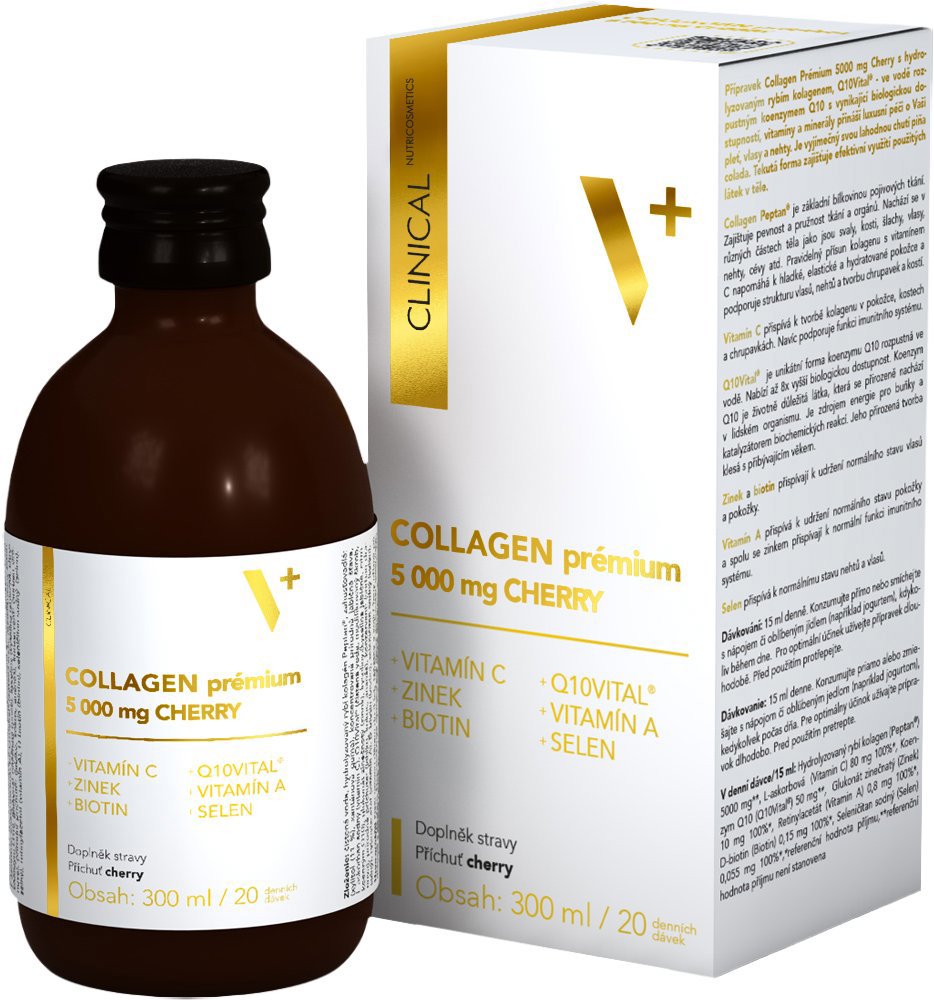 Clinical Collagen prémium 5000 mg, 300 ml, cherry