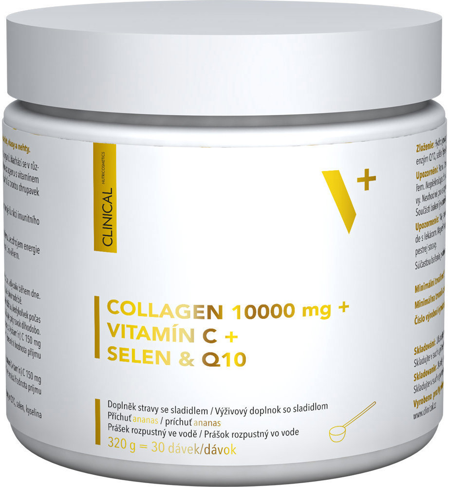 Clinical Collagen 10000 mg + Vitamín C + Selén & Q10, 320 g