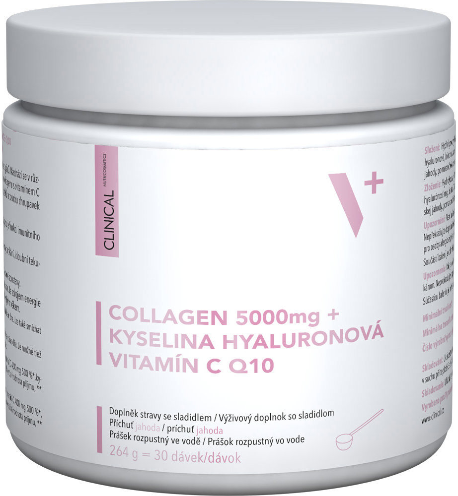 Clinical Collagen 5000 mg + Kyselina Hyalurónová + Vitamín C & Q10, 264 g