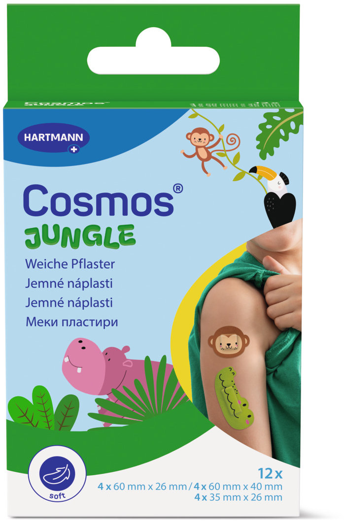 Cosmos Jungle náplasť v tvare zvieratiek 12 ks