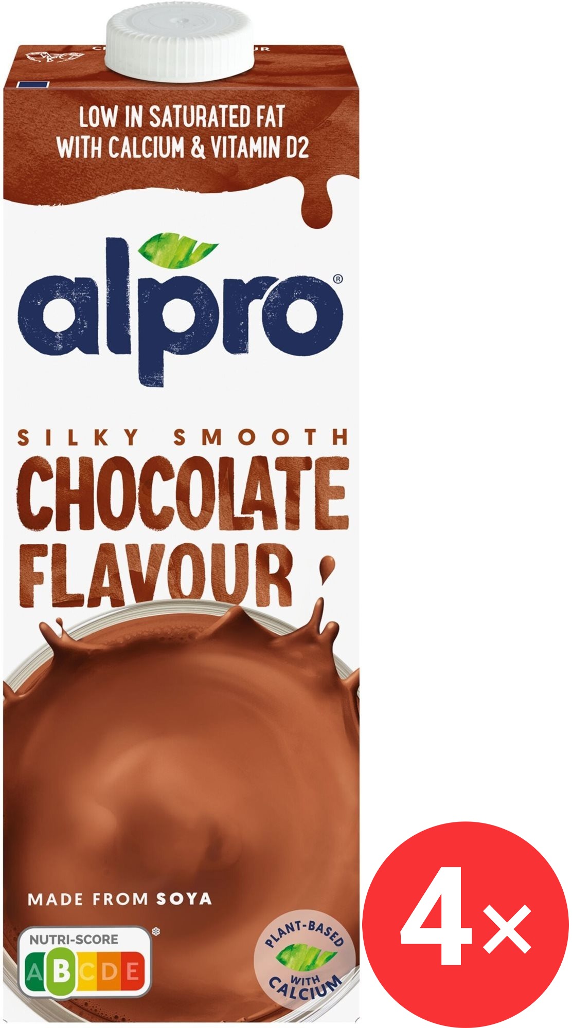 Alpro sójový nápoj s čokoládovou príchuťou 4× 1 l