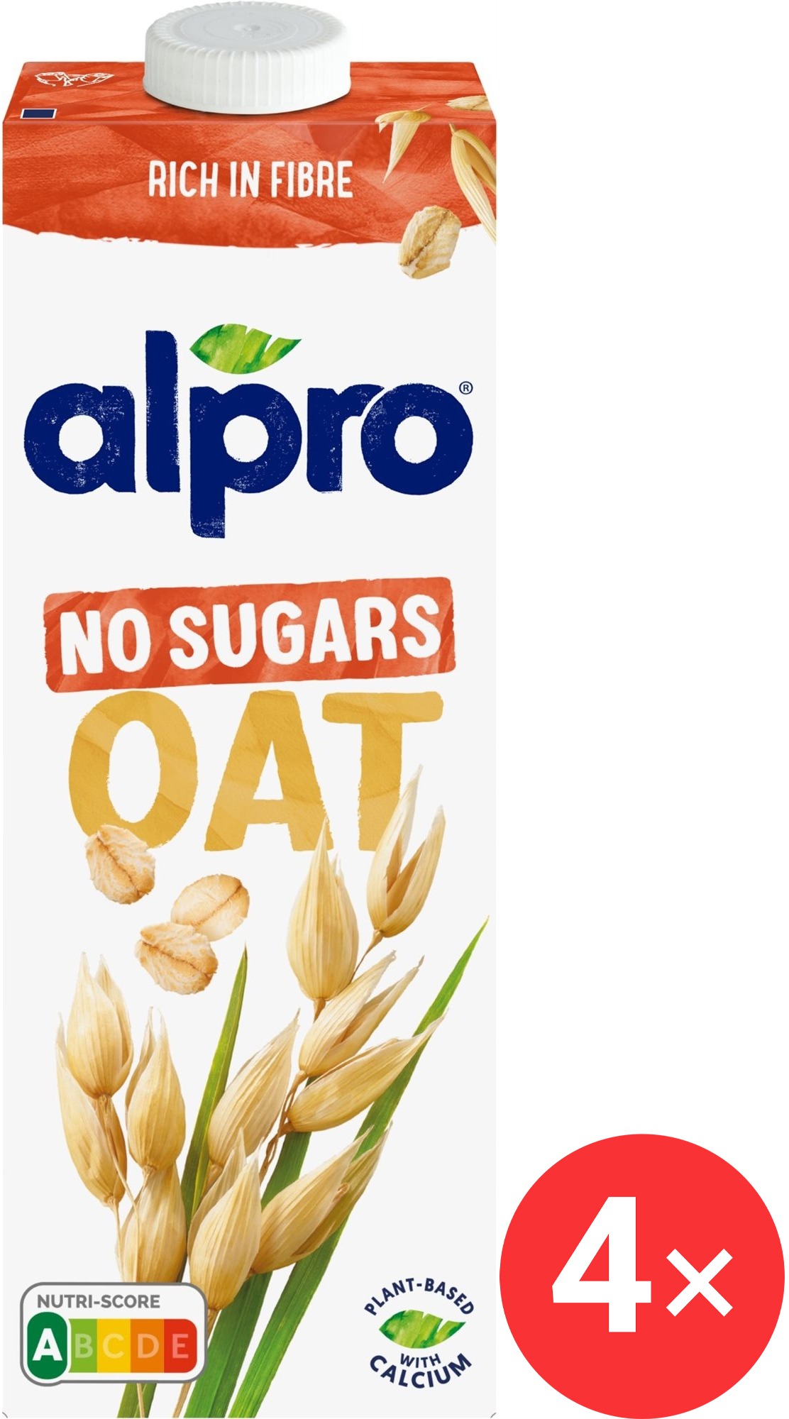 Alpro ovsený nápoj nesladený 4× 1 l