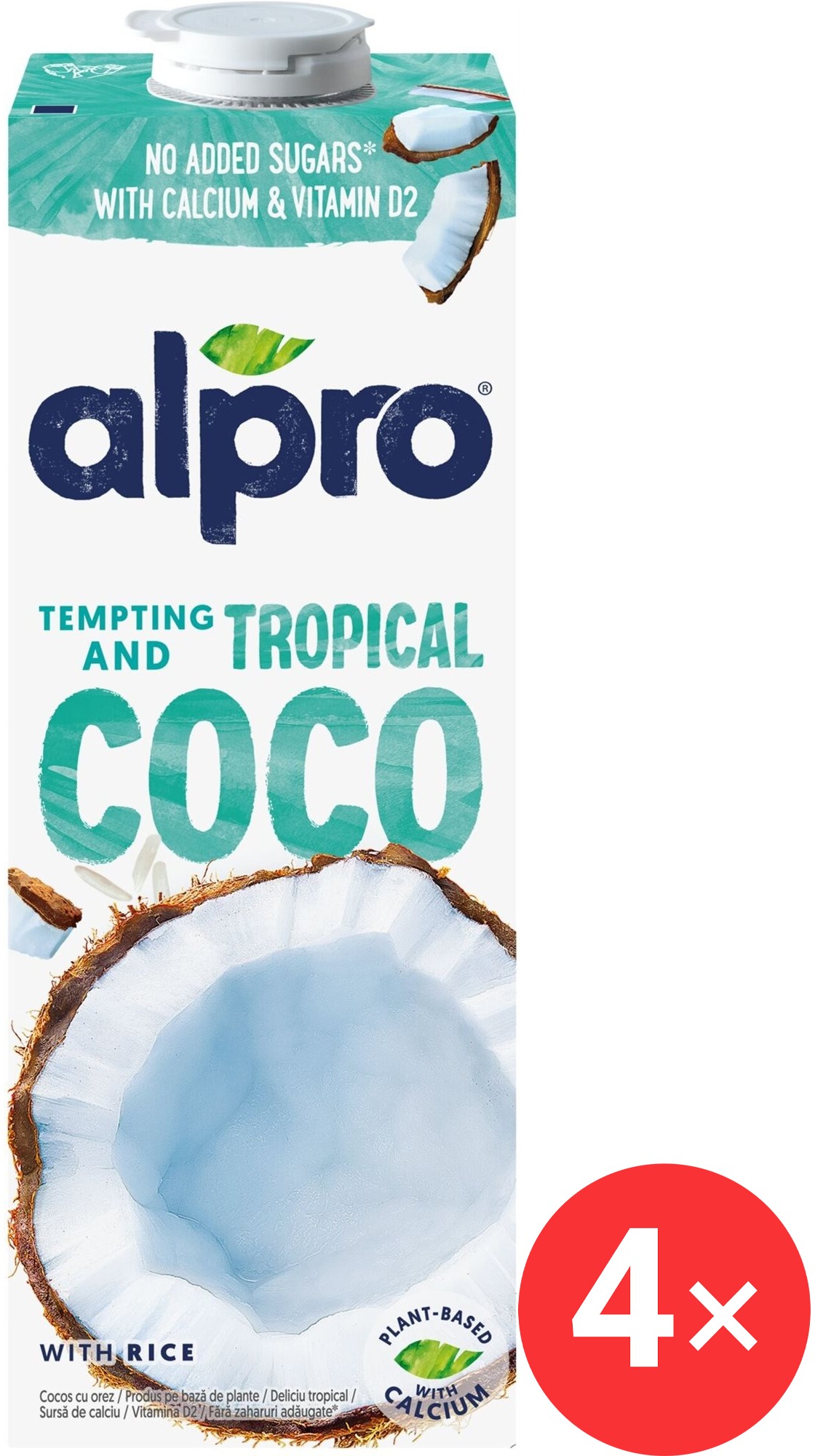 Alpro kokosový nápoj 4× 1 l