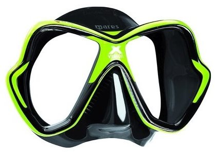 Mares X-Vision, čierny silikón, zelený rámček