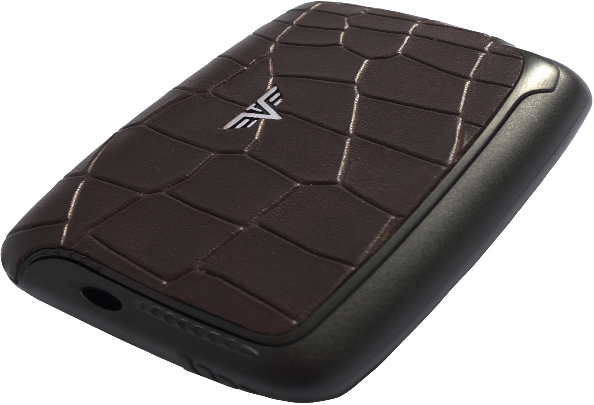 Tru Virtu Card Case Pearl – kožená Croco Brown