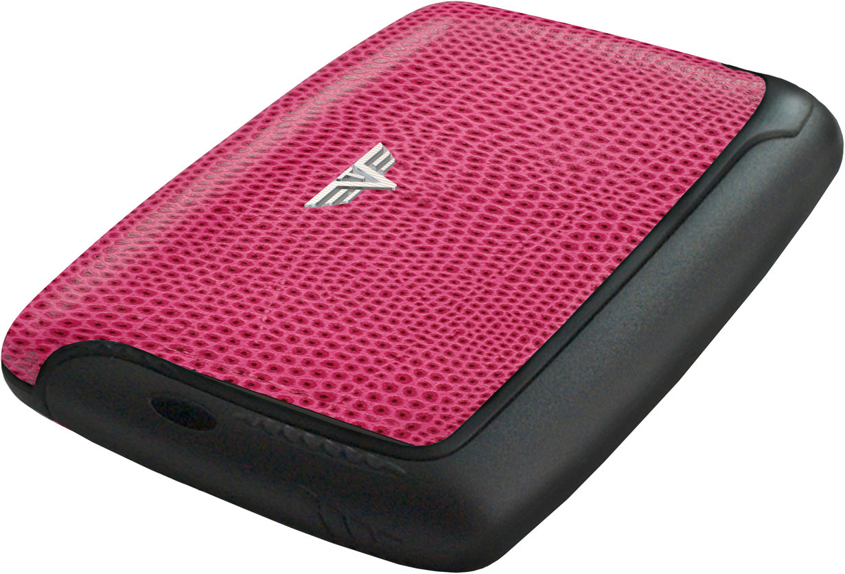 Tru Virtu Card Case Pearl – kožená Lizzard Fuchsia