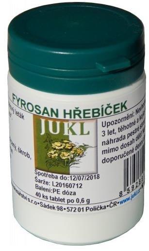 Jukl Fyrosan Klinček 40 tabliet