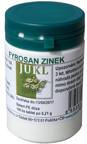 Jukl Fyrosan Zinok 100 tabliet