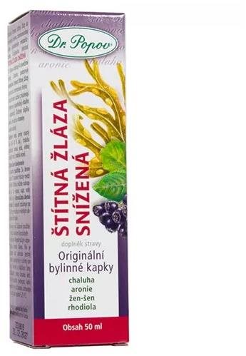 Dr.Popov Štítna žľaza znížená, originálne bylinné kvapky 50 ml