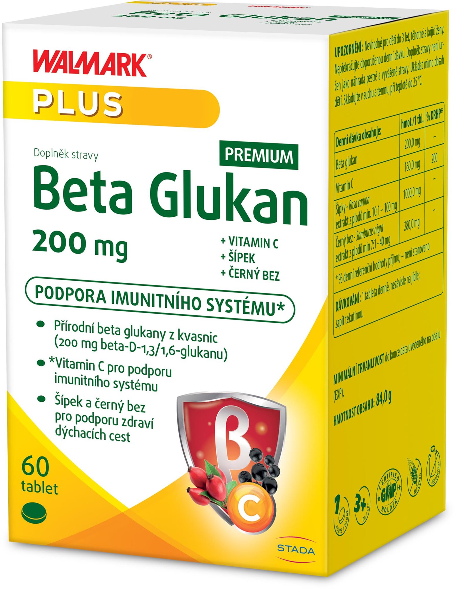 Walmark Beta Glukan 200 mg Premium 60 tabliet
