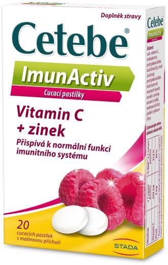Cetebe ImunActiv Vitamín C + zinok 20 tabliet
