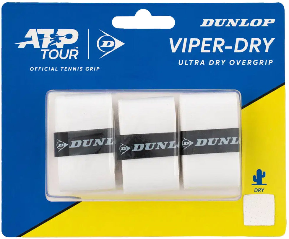 DUNLOP Viper Dry omotávka biela 3 ks