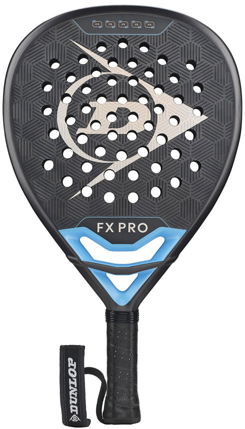 Padelová raketa Dunlop FX Pro v modrej a čiernej farbe
