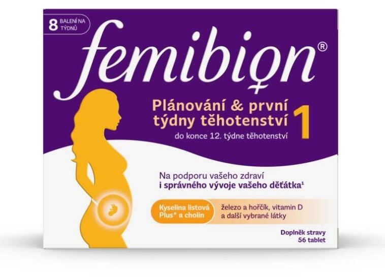 Femibion 1 Plánovanie a prvý týždeň tehotenstva 56 tabliet