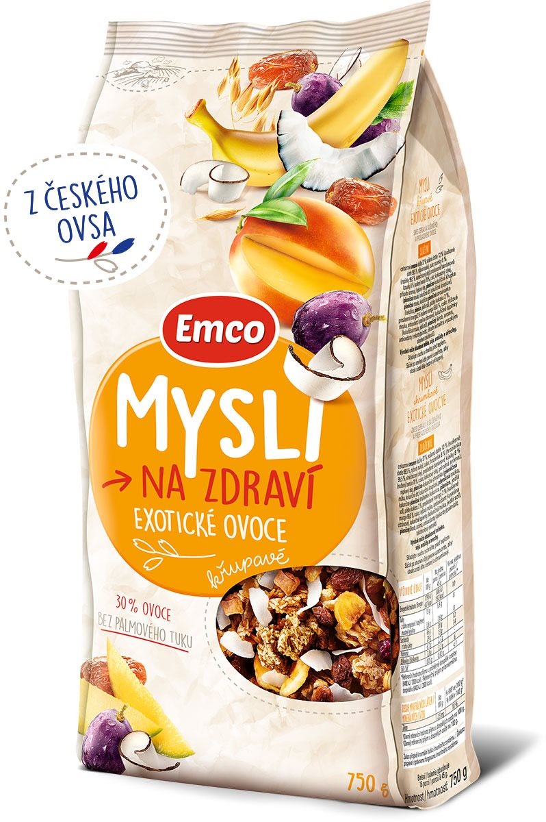 Emco Mysli chrumkavé – exotické ovocie 750 g