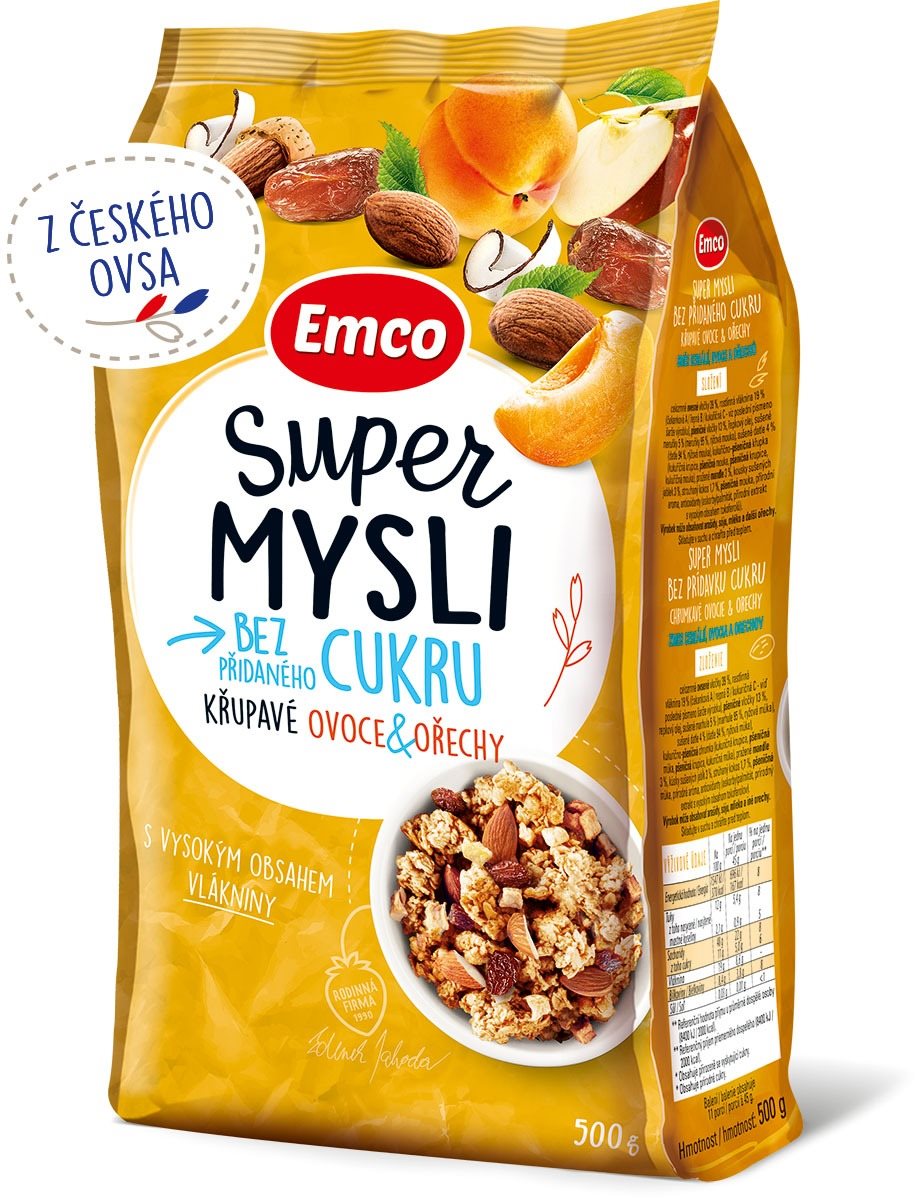 Emco Super mysli chrumkavé Ovocie & Orechy 500 g