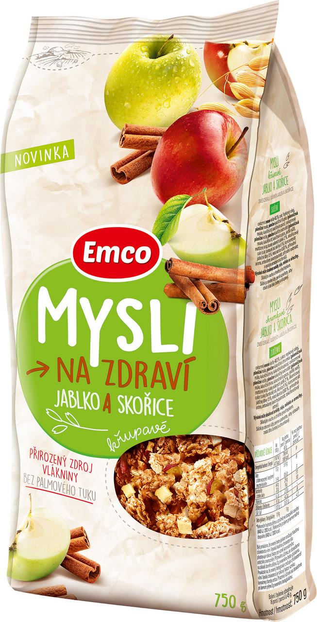 Emco Mysli chrumkavé, jablko a škorica 750 g