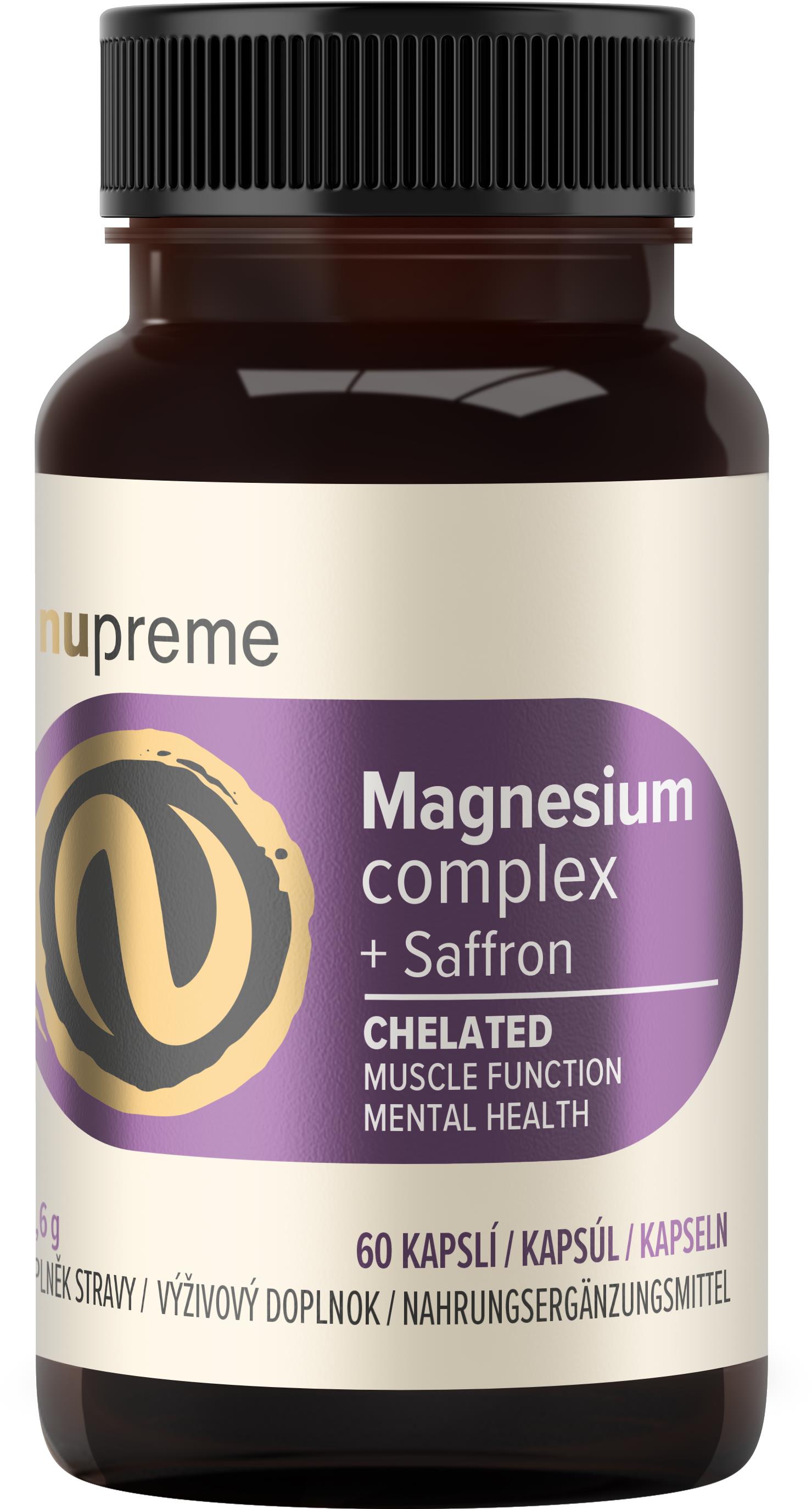 Nupreme Magnesium + šafran chelát 60 kapsúl