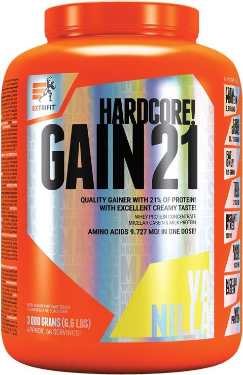 Extrifit Hardcore Gain 21 3 000 g vanilla
