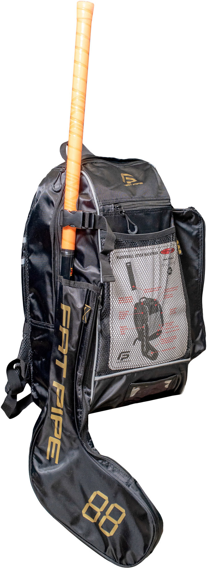 FAT PIPE Lux – Stick Backpack Čierno-zlatý