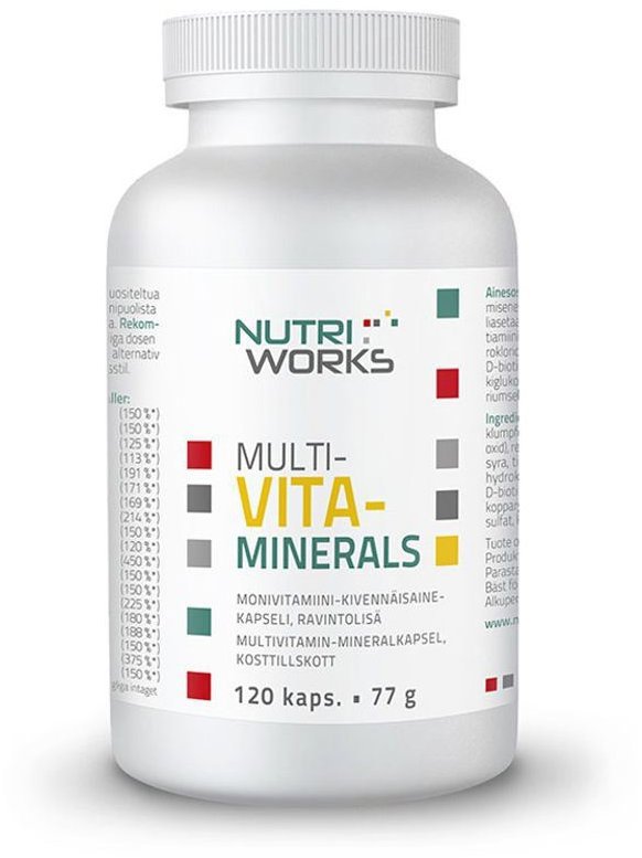 NutriWorks Multivitaminerals 120 kapsúl