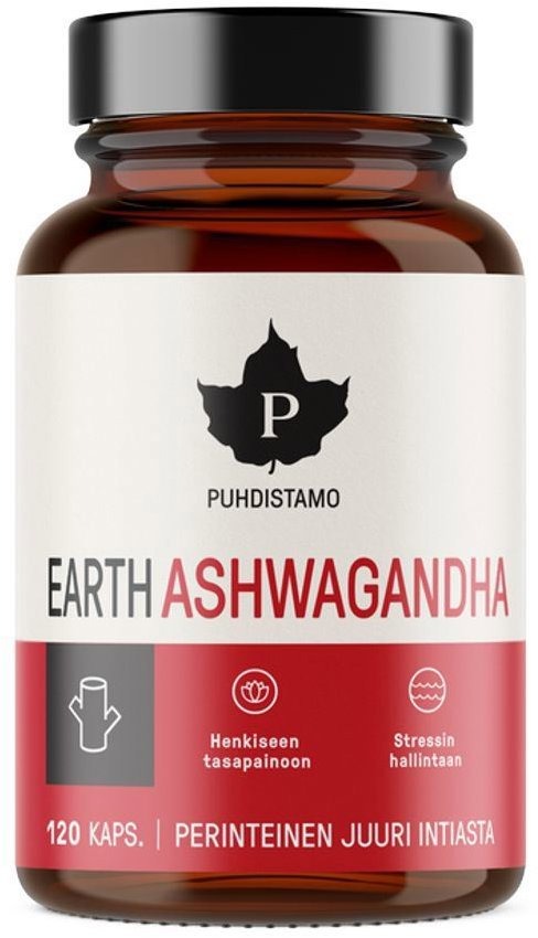 Puhdistamo Earth Ashwagandha BIO 120 kapsúl