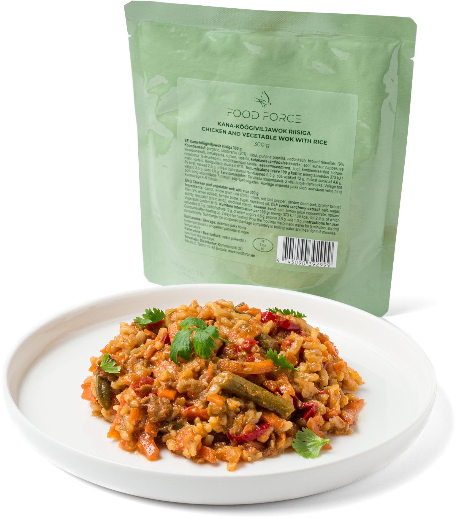 FOOD FORCE Kurací a zeleninový wok s ryžou 300 g