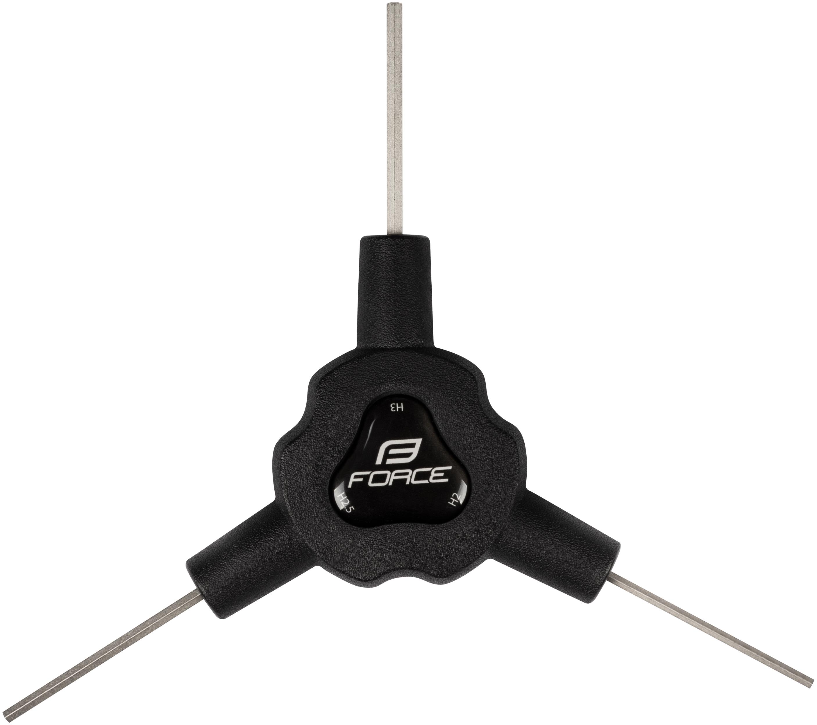Force Klíč Y imbus trojstranný 2/2,5/3 mm, čierny