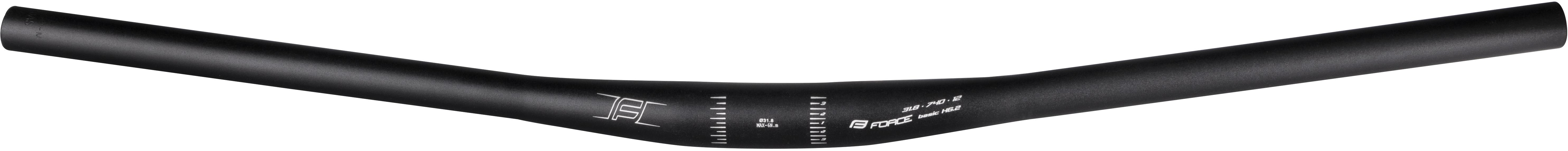 Force Basic H6.2 prehnuté 31,8/740 mm Al, čierne mat