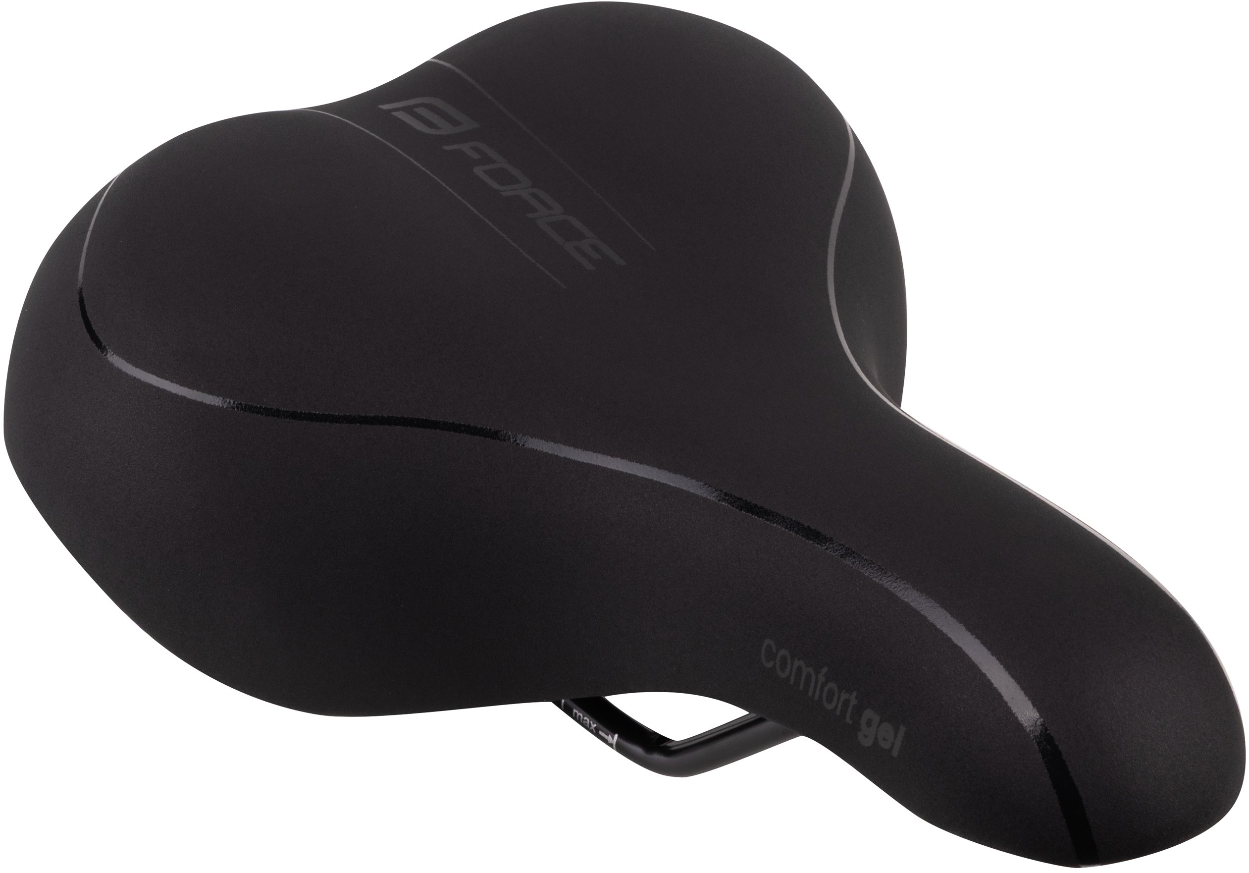 FORCE Comfort Gel, sedadlo dámske turistické, čierne