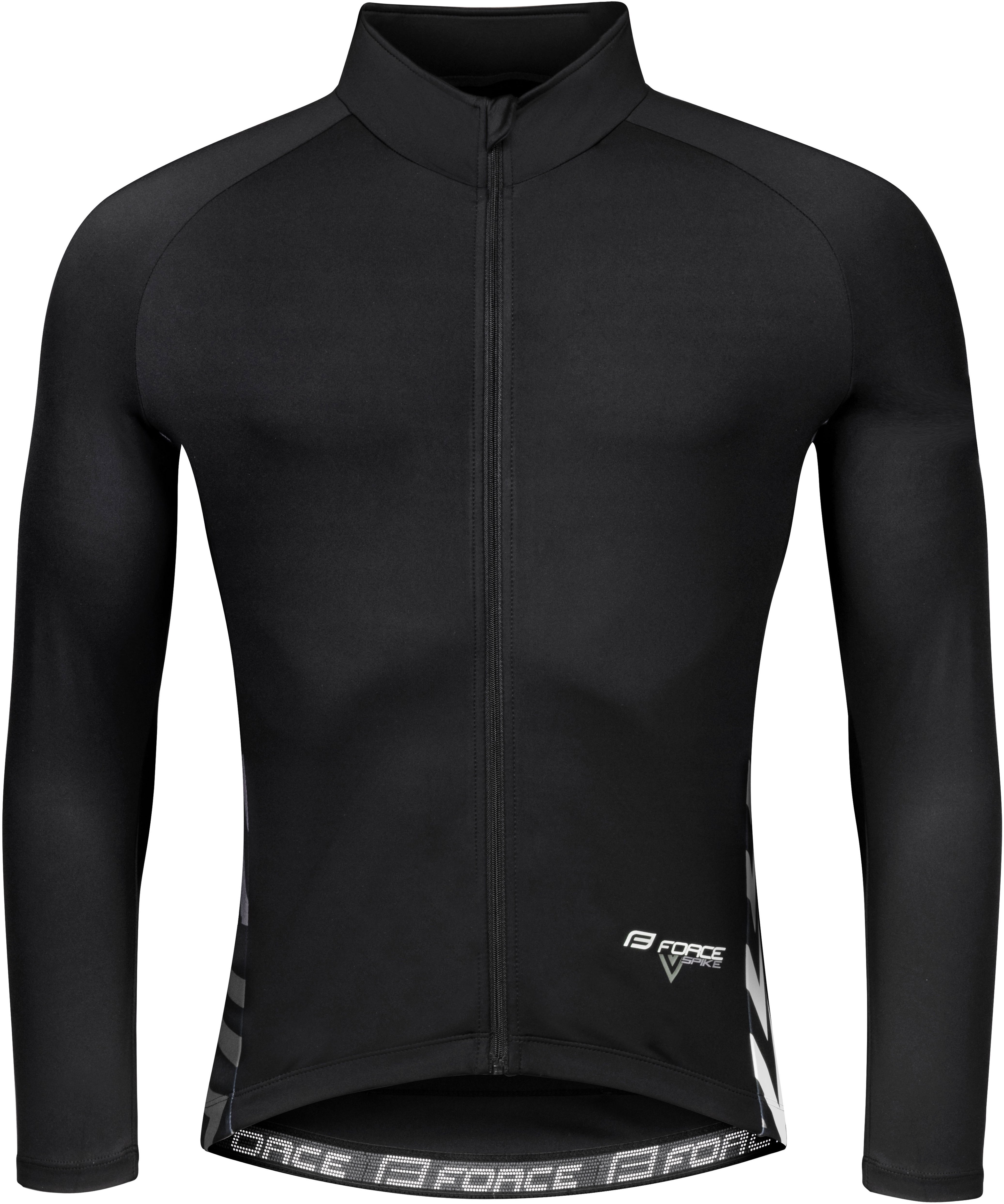 Force Spike dres dlhý rukáv, čierno-biely M