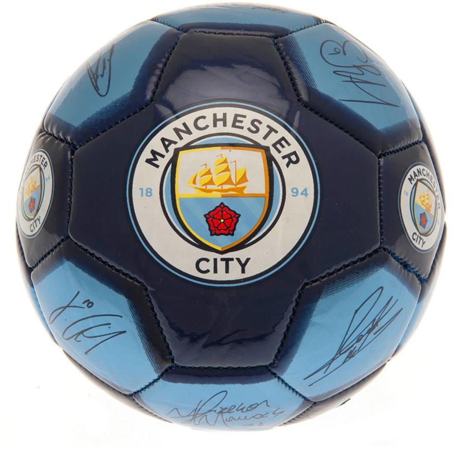 Ouky Manchester City FC, podpisy, modrá, 26 panelov, veľ. 1