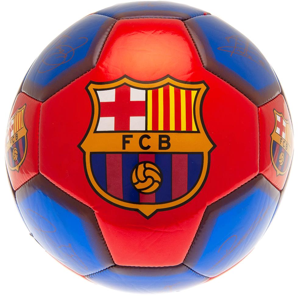 Ouky FC Barcelona, podpisy, modro-červená, veľkosť 5