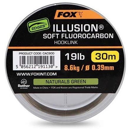FOX Fluorocarbon Edges Illusion Soft Fluorocarbon Hooklink 30 m 0,30 mm 12 lb 5,5 kg