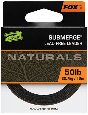 FOX Šnúrka Naturals Submerge Leader 10 m 50 lb 22,7 kg