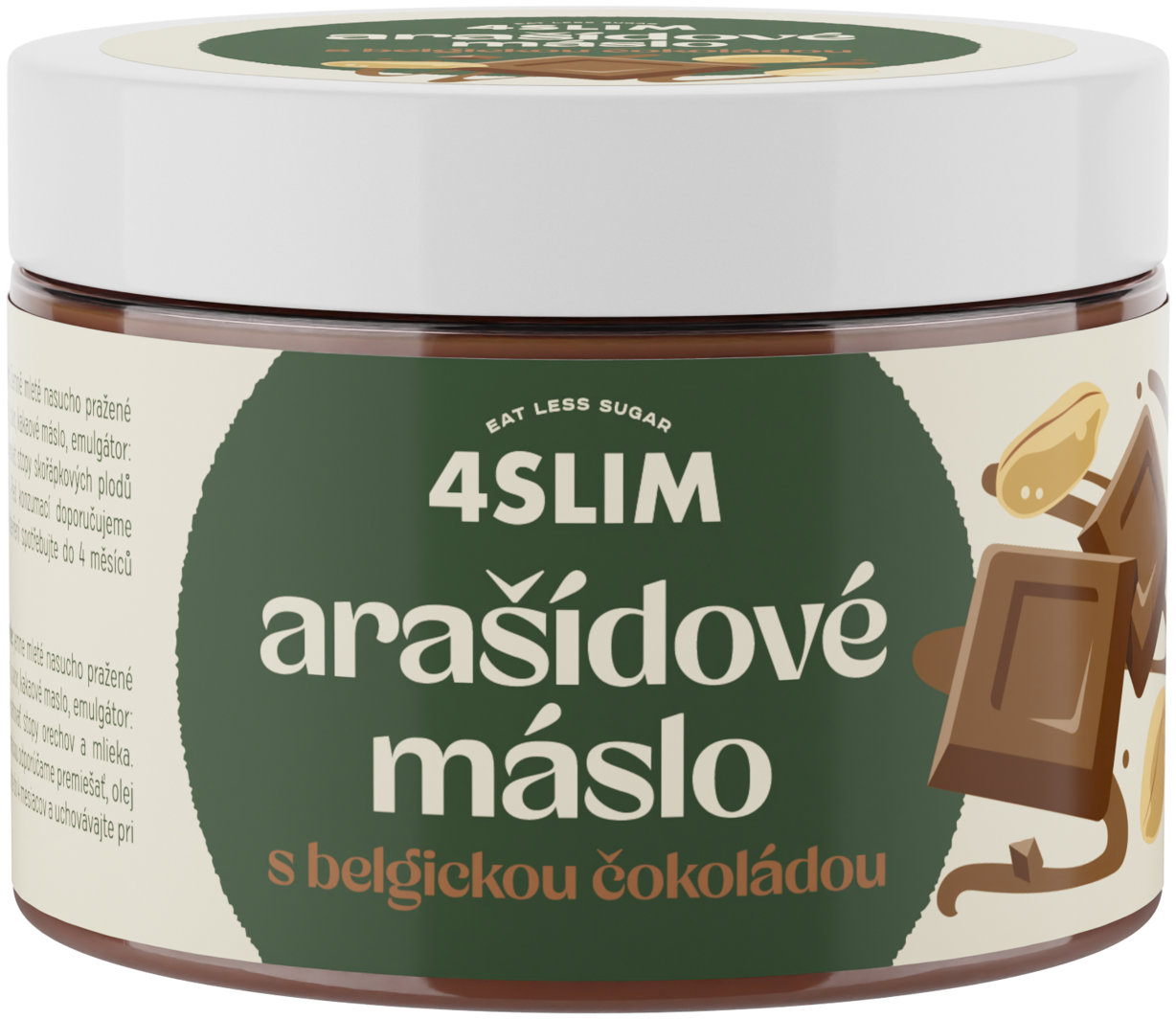 4Slim Arašidové maslo s belgickou čokoládou 500 g